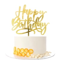 Adorno Para Tartas Kaoenla, Acrílico Dorado, Decoración Para Fiesta De Cumpleaños