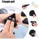 thumbnail image 3 of 6 borlas para polvos, borla triangular con correa, borla de algodón puro, borla de terciopelo para rostro para contornear, debajo de los ojos y las esquinas, herramientas de maquillaje de belleza., 3 of 7