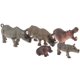 thumbnail image 3 of 5x Sólido Rhinoceros Hippo Modelo Playset Animales Figuras Juguetes de ni?os realistas, 3 of 5