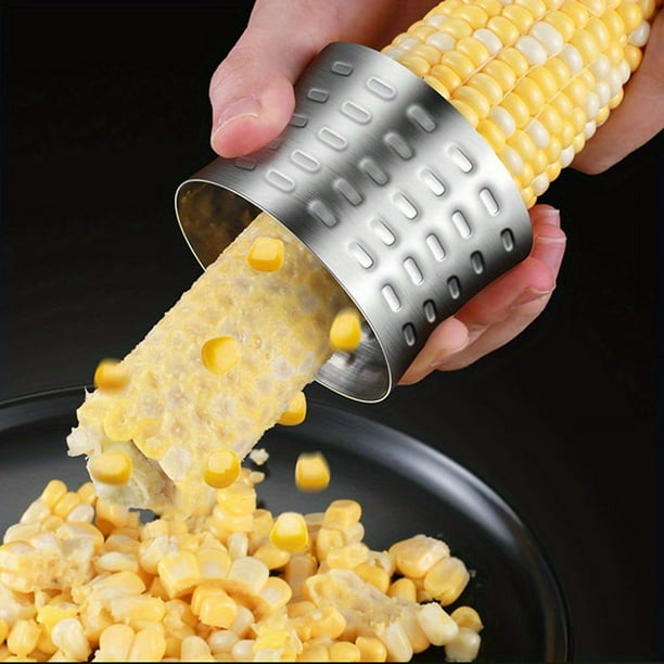 1pc Stainless Steel Rotating Corn Sheller Creative Corn Kernels Stripper, Stainless Steel Peeler, Stripping Tool, Circular Threshing, Scraper Pitter Corer, Stripper Cutter Kitchen Gadget
