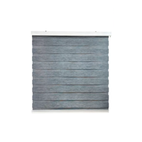 Genérico - Cortina Roller Duo Zebra Día Noche 150X200Cm Gris Jaspeado