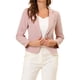 thumbnail image 1 of INSPIRE CHIC Blazer Abierto de Mujer para Regreso a Clases, Traje de Verano para el Trabajo, Chaqueta Corta Rosa-Sólido L, 1 of 6