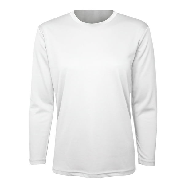 Polera 100% Poliéster Básica Manga Larga Unisex