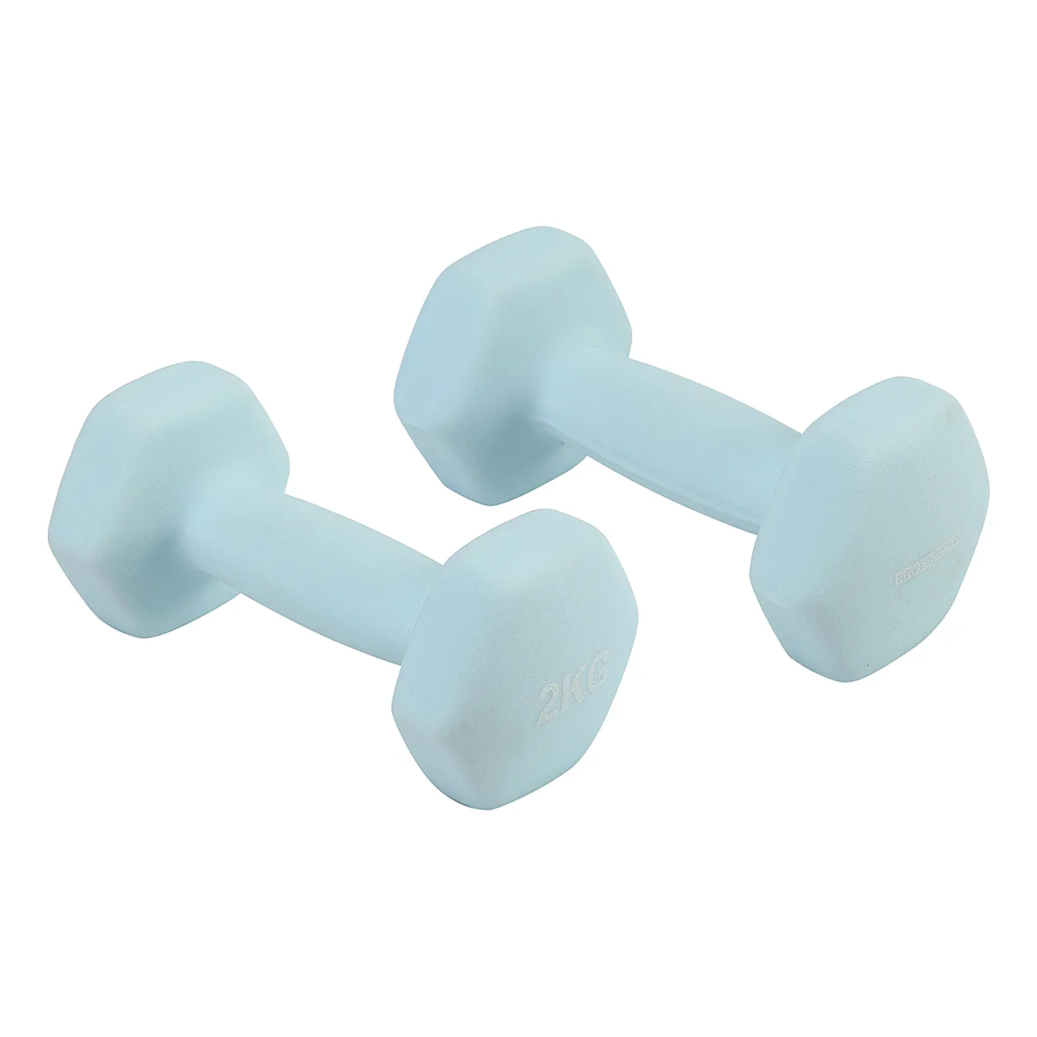 Never Mind - Par De Mancuernas De Neopreno 2 Kg Forma Hexagonal