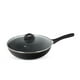 thumbnail image 1 of Wok 30cm Con Tapa De Vidrio Wens Firenze Negro Antiadherente, 1 of 3