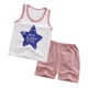 thumbnail image 1 of Ni?os Bebé Traje De Verano Casual Camiseta Sin Mangas Tops Y Pantalones Cortos Star 70, 1 of 5
