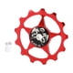 thumbnail image 1 of rueda de bicicleta jockey bicicleta desviador trasero rodamiento rueda guía 13t rojo, 1 of 5