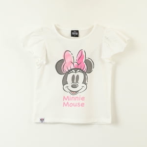 Polera Sin Mangas Niña Minnie Vuelos Blanco Disney