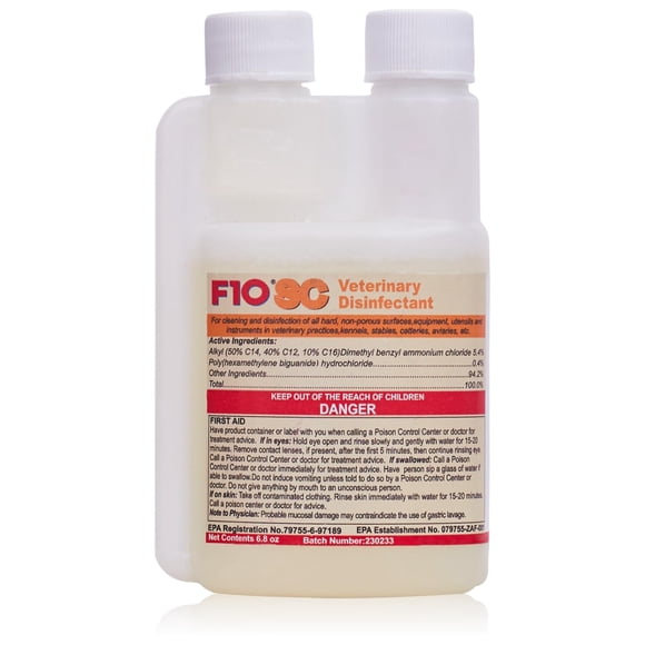 Desinfectante y limpiador F10 SC concentrado de 200 ml para mascotas