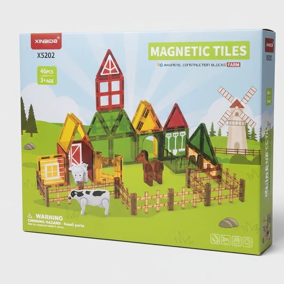 Bloques magneticos Granja 46 piezas