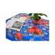 thumbnail image 1 of First Choice Vinyls Alux Mantel de Vinilo con Flores de Hibisco para Patios, Picnic y Mesas de Cocina - Azul y Rojo - Vinilo Plástico - Mantel Redondo de 55 pulg. (140 cm), 1 of 5