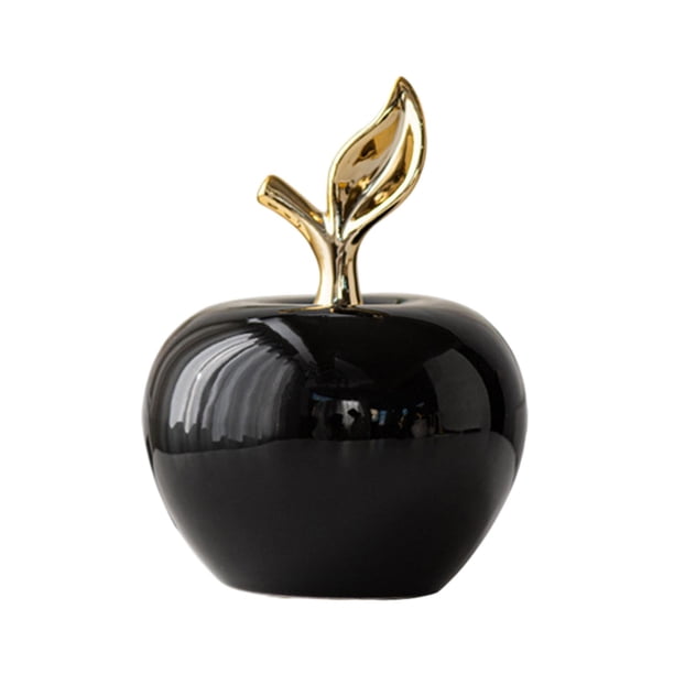 Estatua de Manzana de Cerámica, Figurita de Manzana, Colección de Regalos, Escultura de Fruta de Mesa, Adorno para Comedor, Hogar, Estantería, Decorac Grande