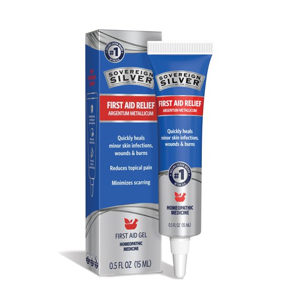 Gel de Plata Coloidal Sovereign Silver 15 ml para Heridas y Quemaduras