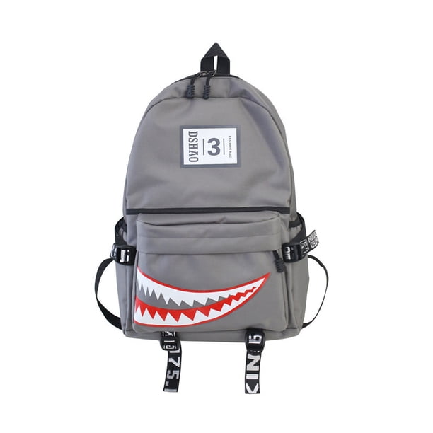 Designer shark mouth school backpacks college student girl boys waterproof satchel teenagers book bags large capacity back pack