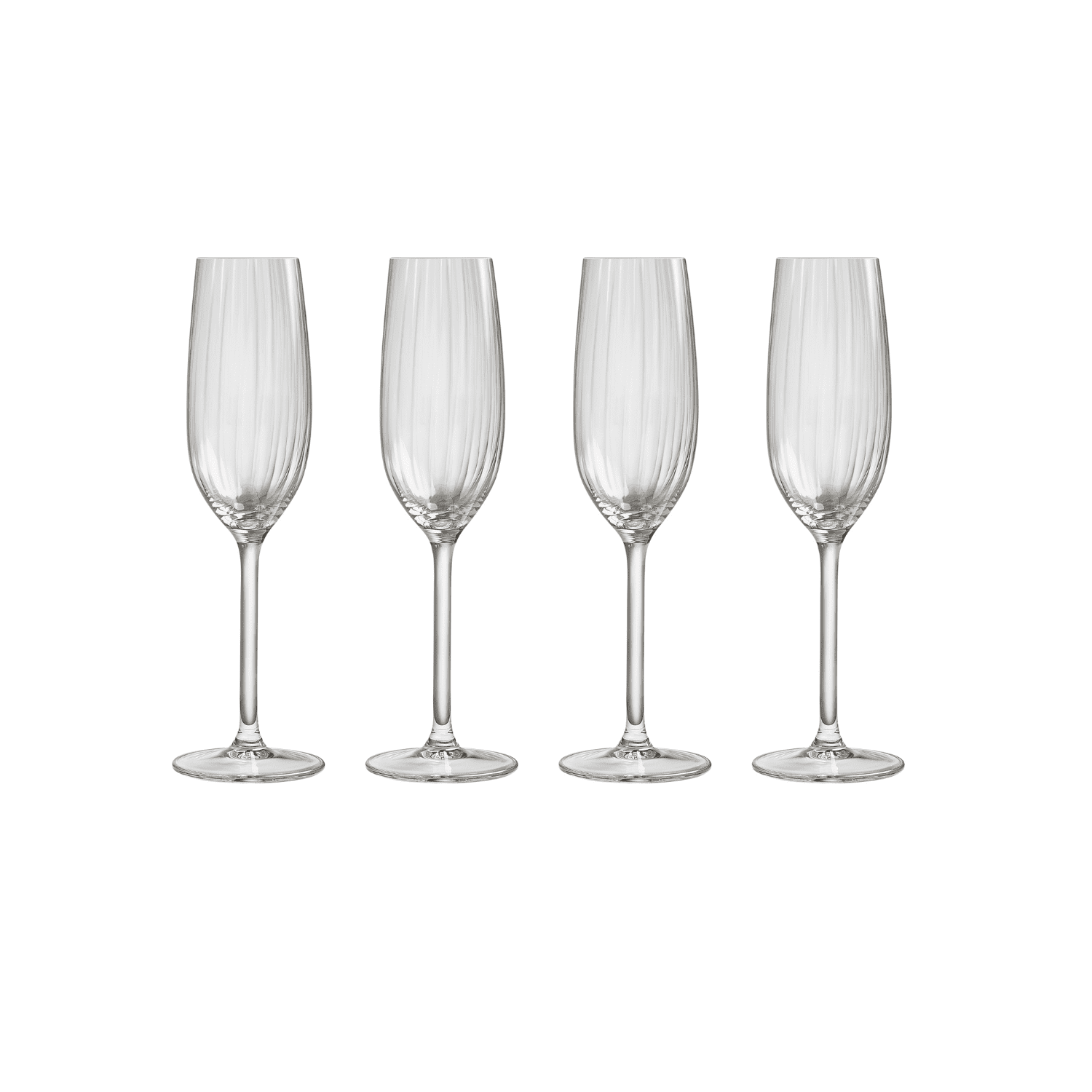 Royal Leerdam - Set 4 Copas Flauta Plisse 210 Ml