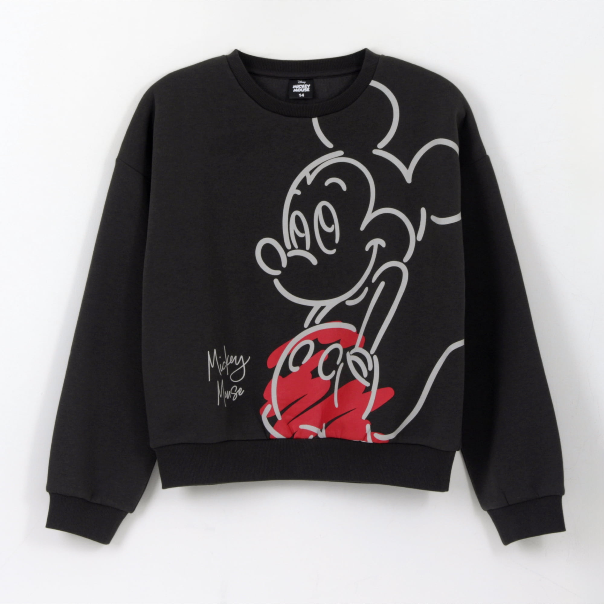 Polerón Cerrado Niña Mickey Lineal Negro Disney