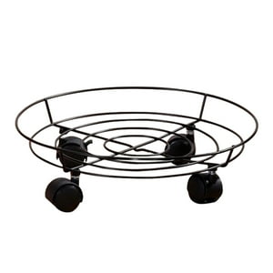 Genérico - Soporte De Jardinera En Maceta De Hierro Metálico De 36 Cm Con Rotación De Ruedas De 360 Grados Con Bloqueo