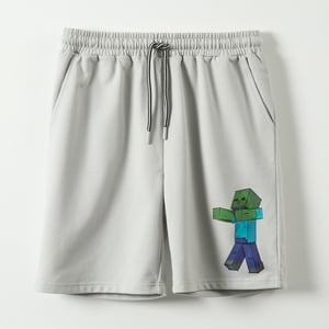 Short Niño Creeper Gris Minecraft