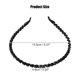 thumbnail image 2 of REGALWOVEN 1 Pcs Diadema para Mujeres Diadema de Aro de Pelo con Diamantes de Imitación Negro 0.24 Pulgadas de Ancho, 2 of 7