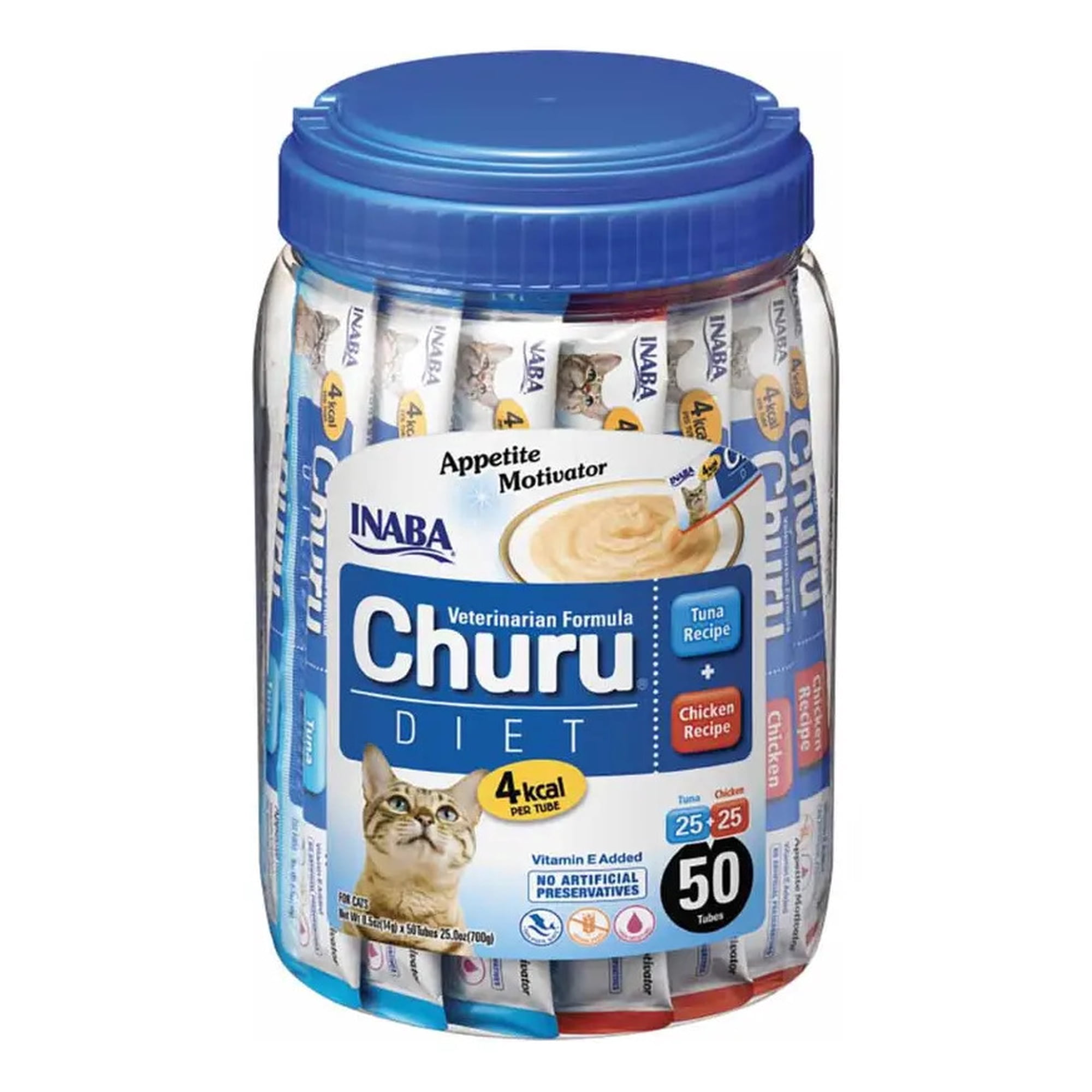 Inaba Churu Diet para Gatos Sabor Pollo y Atún Pack 50 Und