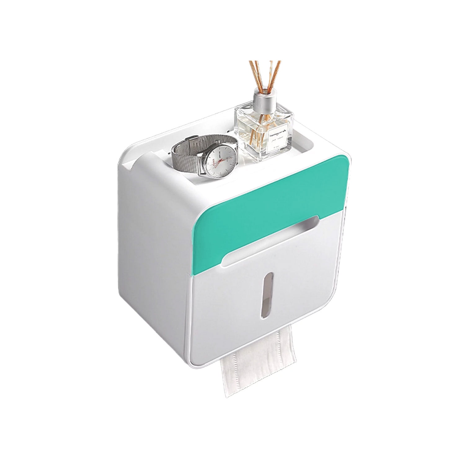 Importclick - Dispensador Organizador Papel Higiénico Pañuelos Verde