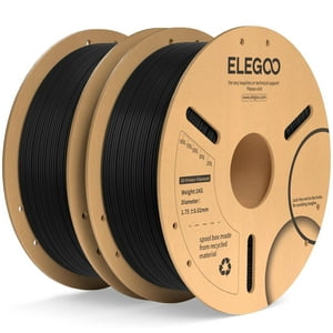 Filamento Para Impresora 3D Elegoo Pla Plus, 1,75 Mm, Negro, 2 Kg