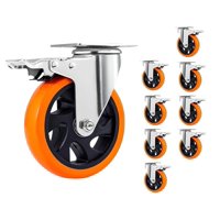 Eoland - X8 Rueda Giratoria Naranja Ruedas Industrial Multiuso 4Pulgadas Naranja