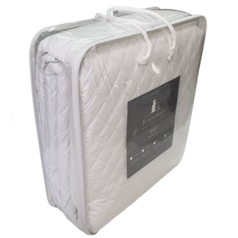 El Castillo - Quilt 100% Algodón Blanco 2 Plazas