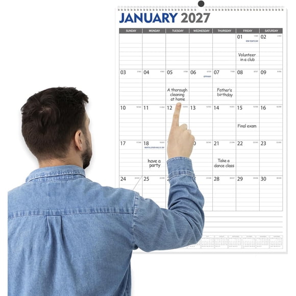 Calendario Mural GuassLee Vertical de 18 Meses
