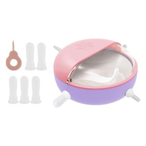 Ioensy - Alimentador Para Cachorros, Boquilla De Succión De Silicona Integrada, Suministros Para Beber Para Mascotas, Color Rosa