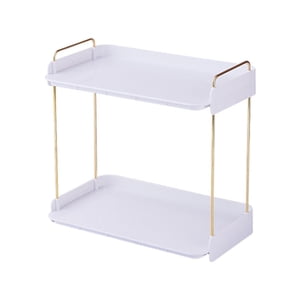 Bothyi - Estante De Almacenamiento Para Encimera, Sólido, Duradero, Apilable Para Comedor Al Aire Libre, Cocina, 2 Capas, Blanco