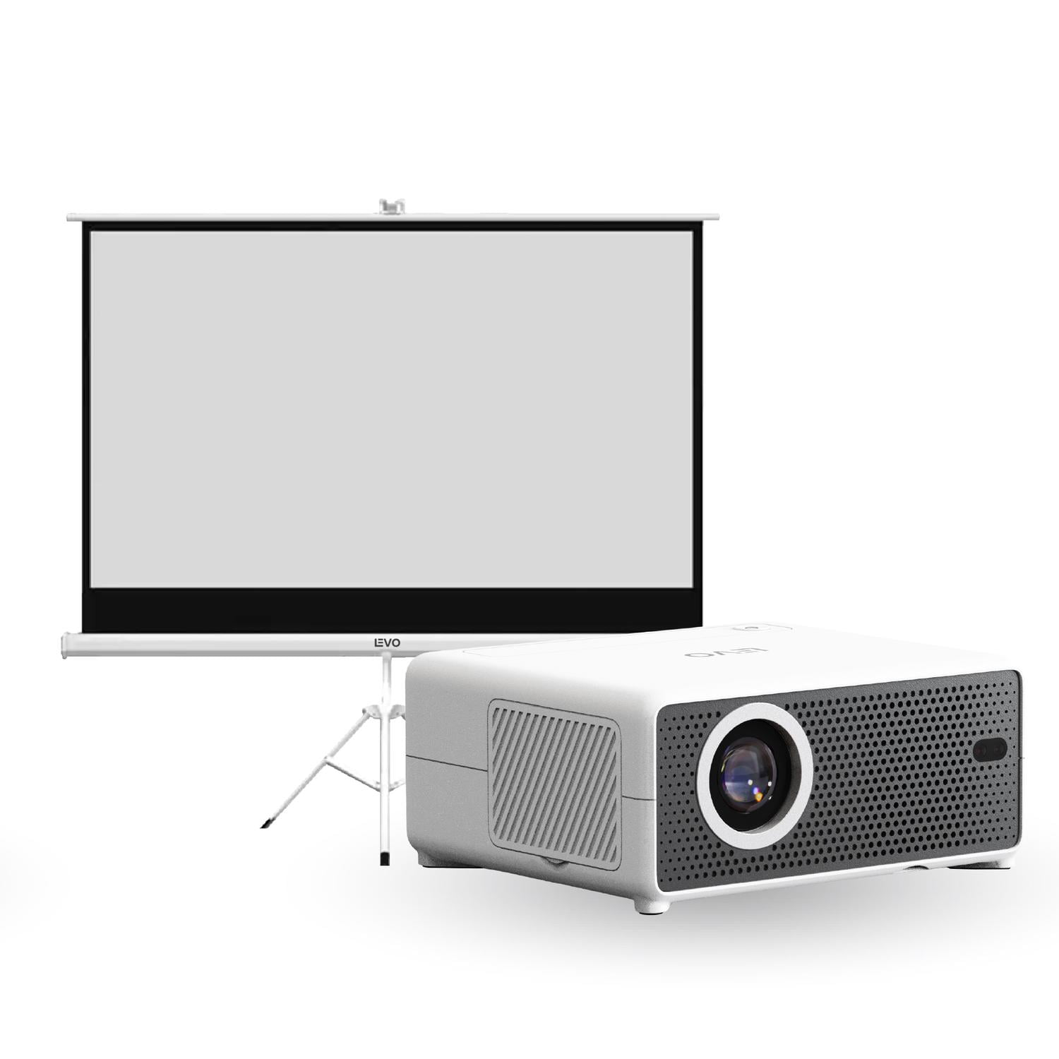 Proyector Portátil Hexa 8000lm + Telón 60" Levo