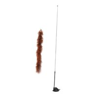 Magideal - Juego De Juguetes Para Gatitos, Juguetes Interactivos, Accesorios De Entrenamiento De Pie, Varita De Plumas Para Mascotas, Para Jardín, Sala De Estar, Marron Oscuro