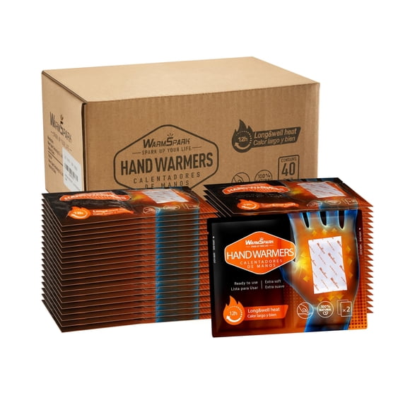 Calentadores de manos WarmSpark desechables de un solo uso, 80 unidades