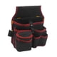 thumbnail image 3 of Bolsa de herramientas pequeña, cinturón de herramientas, impermeable, para taller de artesanos, multifuncional, duradero, para herramientas de jardín , borde rojo, 3 of 5
