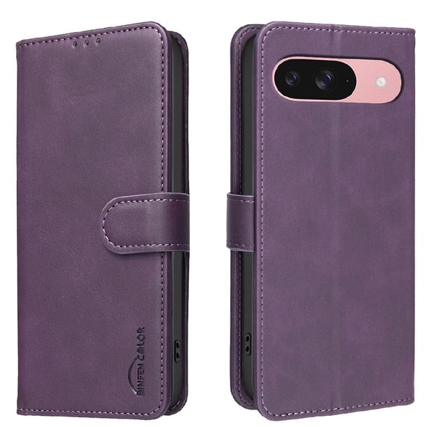 Funda Billetera para Google Pixel 10A Protección RFID y Soporte Ajustable Morado