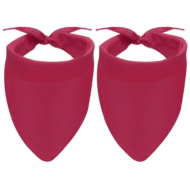Pañuelo para perro en blanco, babero de sublimación, bufanda de transferencia de calor, triángulo de bricolaje, bufanda de algodón sólido lavable, (rosa caliente, 2 piezas, S)