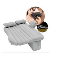 Genérico - Colchón Inflable Con Compresor Y 2 Almohadas 130X80X40 Gris