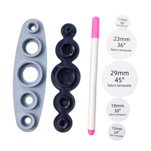 Magideal - Herramienta De Botón De Cubierta, Juego De Manualidades De Botón Diy, 5 Tamaños, 11-29Mm, Cómodo De Usar, Botones Cubiertos De Tela, Botón De Cubierta