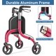 thumbnail image 2 of Andador HOMLAND Plegable de Aluminio Ligero con 3 Ruedas, 2 of 8