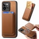 thumbnail image 3 of Funda de Cuero Magnética con Tarjetero para Realme GT 7 Pro Cubierta Delgada Marrón, 3 of 5