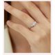 thumbnail image 4 of Anillos de Compromiso de Moissanita para Mujer 1 Uds Corte Redondo Color D VVS1 Anillos de Diamante Bandas de Boda de Moissanita con Certificado, 4 of 8
