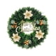 thumbnail image 3 of Corona Navideña Colgante Para Puerta Principal, Decoración De árbol De Navidad, Regalos De Navidad, Tres Flores Doradas, 3 of 3