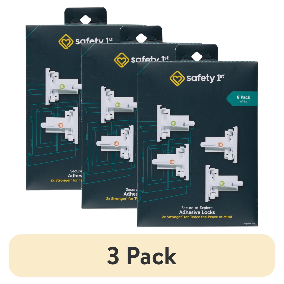 Seguro Adhesivo Safety 1st Pack 3x8 Cerradura Infantil