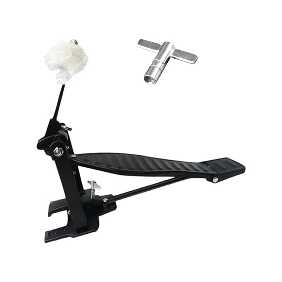 Pedal De Un Solo Pie Profesional Para Batería Electrónica Kits De Batería De Jazz Para Principiantes Negro