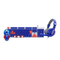 Disney - Kit Gamer Teclado Mouse Audifonos Capitan America Infantil