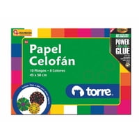 Papel Celofán 10 Pliegos 8 Colores 1 Un Torre