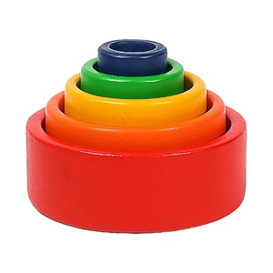 Magideal - 5 Piezas De Bloques De Construcción Apilados De Íris, Juguetes Montessori, Juguetes Educativos De Aprendizaje, Tazón De Íris Para Estimular La