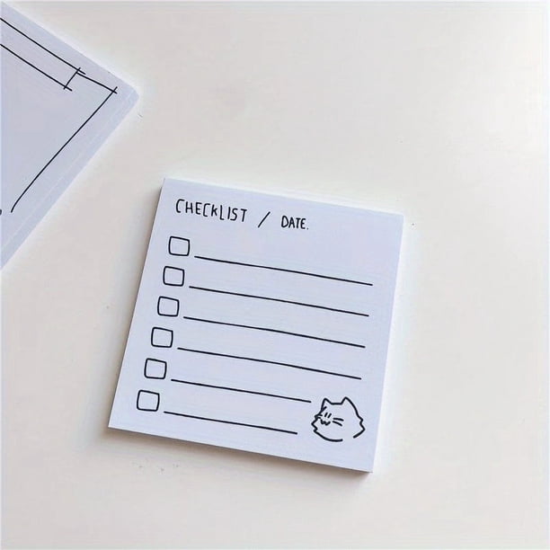 50 Sheets of Adorable Cat-Themed Non-Adhesive Note Paper - Perfect for Messages & Notes!
