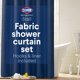 thumbnail image 1 of Juego de ducha Curtain CLOROX Stall de tela 137 x 198 cm, color azul, 1 of 8